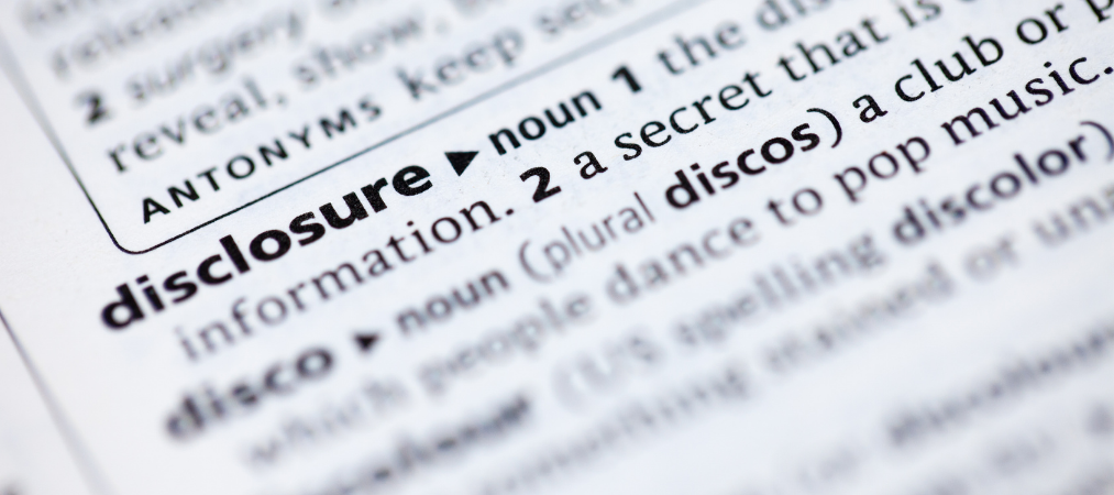 The Word "Disclosure" Is Part of the Problem